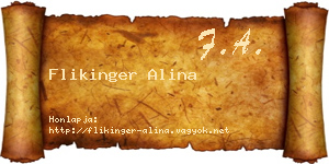 Flikinger Alina névjegykártya